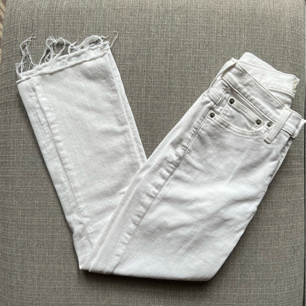 J. Crew White Billie Denim Boot Crop Jeans